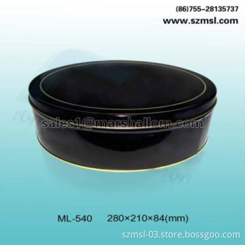 Oval biscuit  tin box